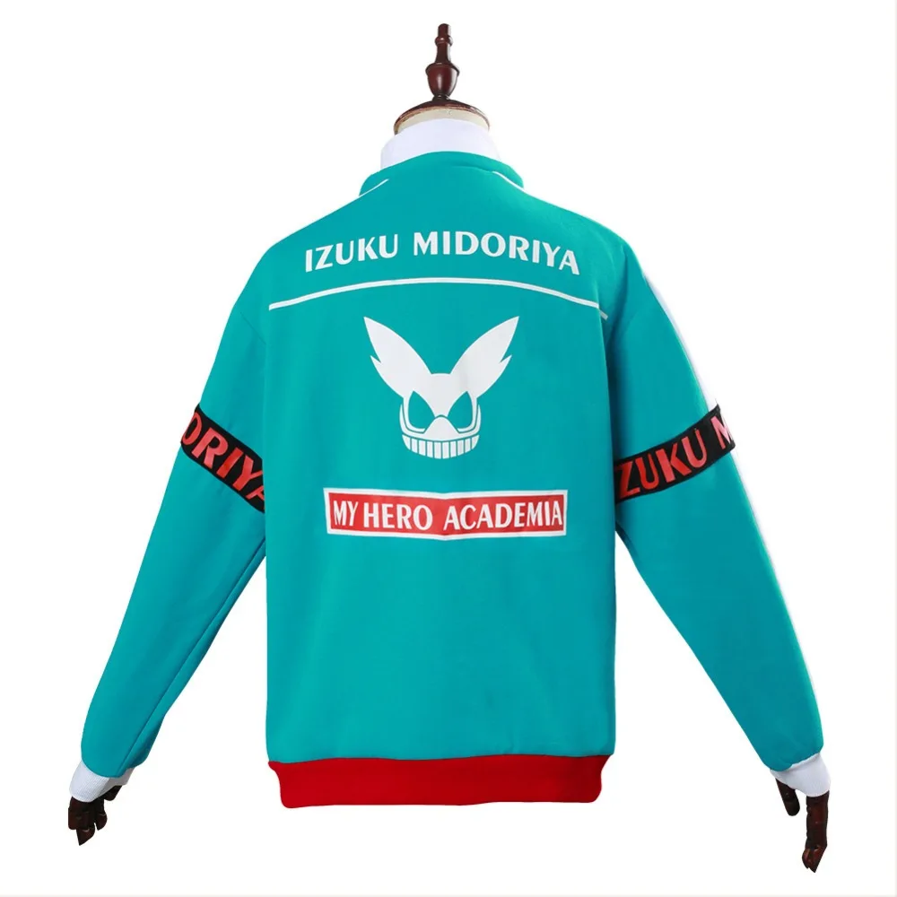 Boku no My Hero Academy Толстовка izku Midoriya для косплея, толстовка со съемным капюшоном, куртка в стиле аниме, пальто на молнии для взрослых