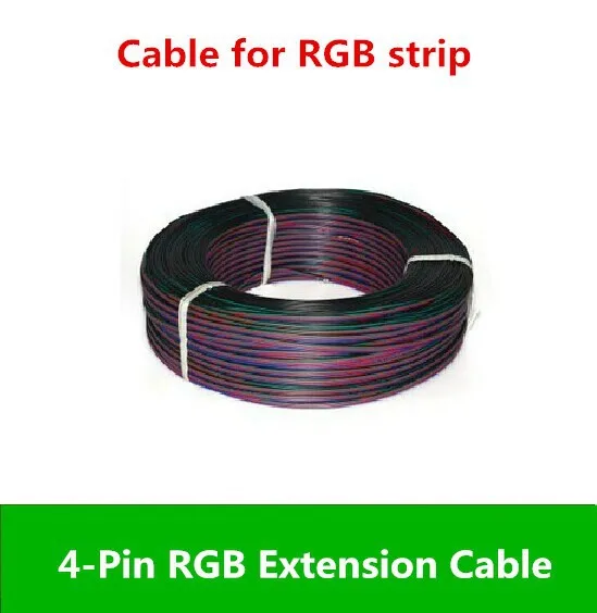 

Удлинительный кабель RGB 4 цвета 100 м/лот 328ft или светодиодная лента RGB 5050 3528 шнур 4pin 22awg