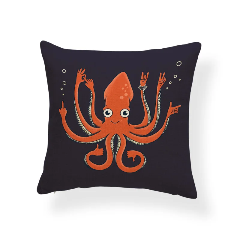 Новинка Морская жизнь наволочка краб Лобстер Рыба пузырьки Набор декоративных