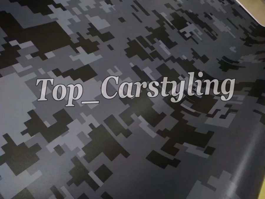 Цифровая печать черный серый камуфляж виниловая камуфляжная обертка Виниловая