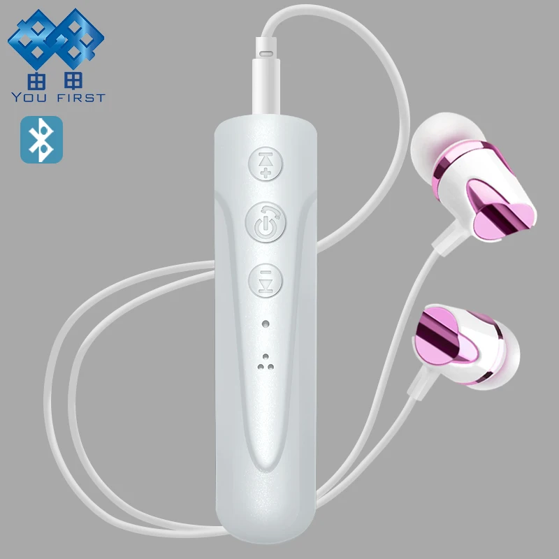 Вы первый беспроводной Bluetooth наушники для спорта, бега 3,5 мм приемник в ухо проводные наушники с микрофоном для мобильного телефона