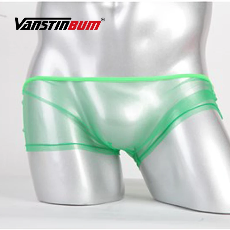 green VANSTINBUM, боксеры, шорты, сексуальные, для мужчин, сетка, Прозрачное нижнее белье, модные, дышащие, эротические, спандекс, u-образные, боксеры, трусы - Цвет: green