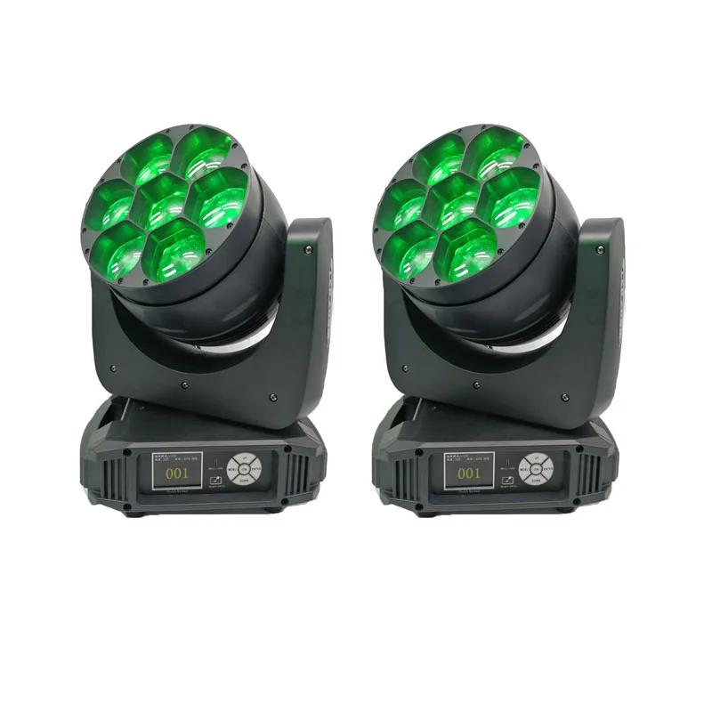 2 шт./лот светодиодный прожектор с движущейся головкой зумом dmx 7x40 Вт RGBW 4 в 1|Эффект