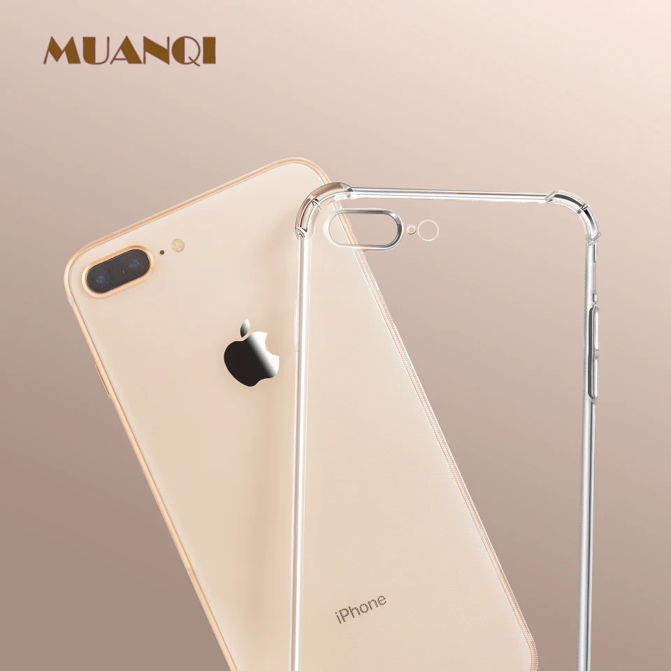 

Luxury Anti-knock Transparent Silicone Phone Case For iPhone 13 12 11 Pro Max Mini Xs X XR 7 8 6s Plus SE 2020 Clear Soft Cover