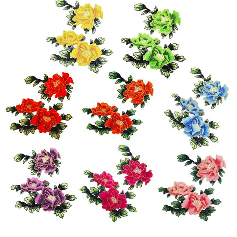 1 Set Organdy Flower Patches Embroidered Cloth Stickers Bride Veil Dress Accessories Sew On Patch for Clothing DIY | Дом и сад