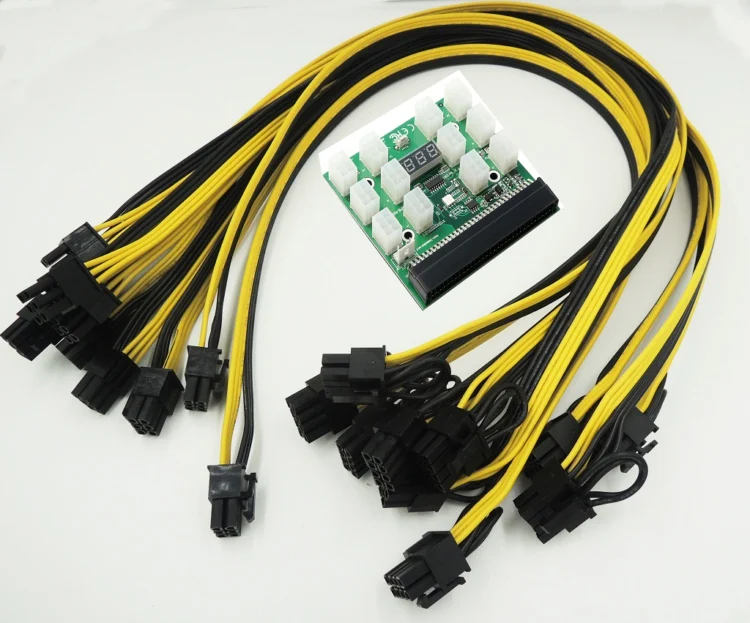 10 компл./Лот 12 шт. PCI E 6 контактов до 8(2 + 6) Φ Ethereum ETH ZEC блок питания для майнинга В GPU