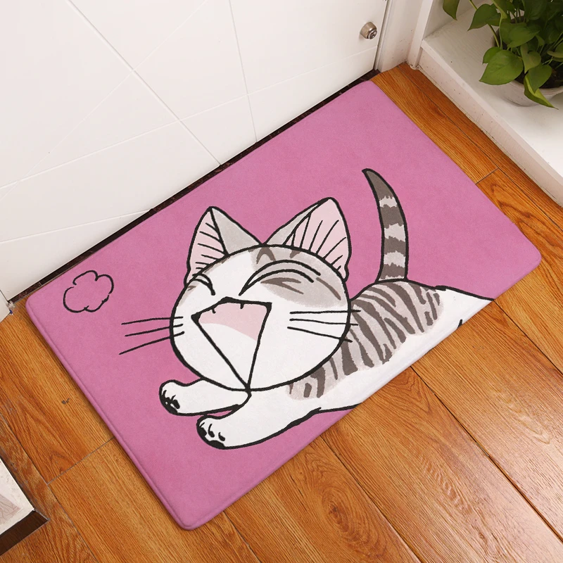 2017 новые ковры с принтом кота Нескользящие кухонные коврики для дома гостиной 40x60