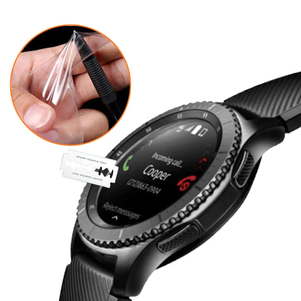 Взрывозащищенная мягкая защитная пленка из ТПУ для смарт-часов Samsung Gear Sport 3 шт. |