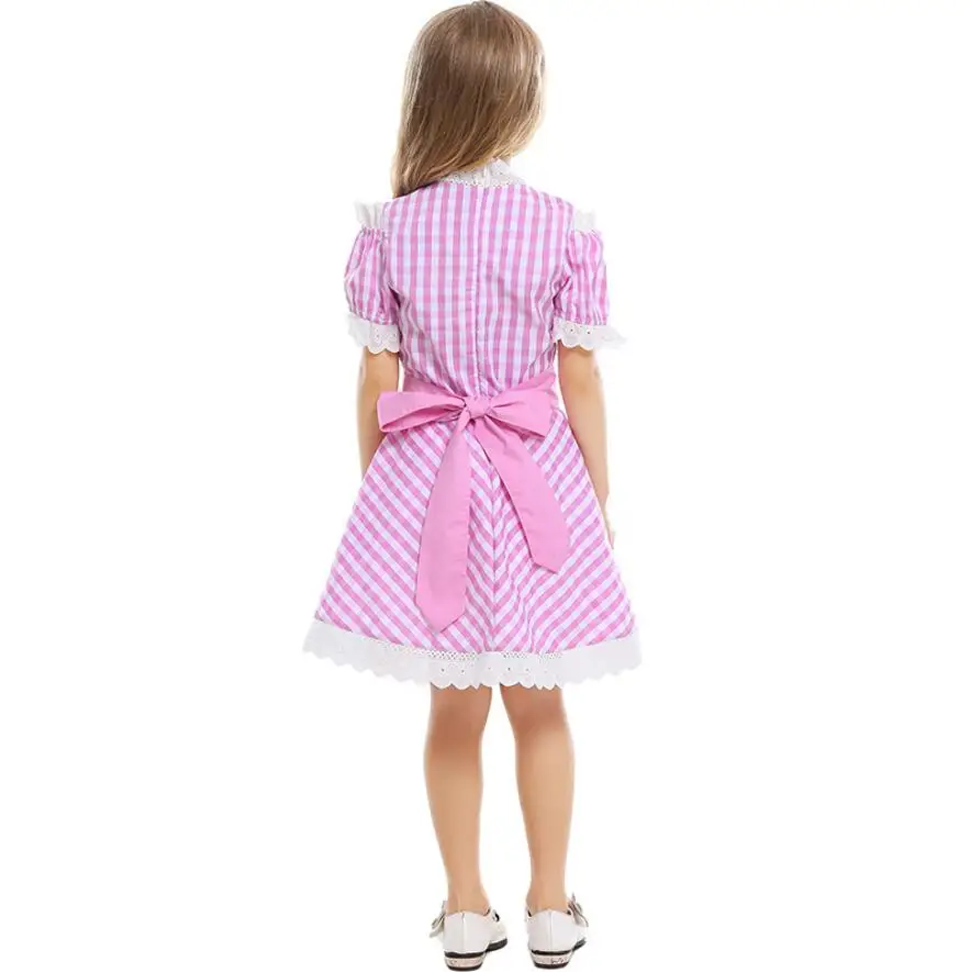 XS XL детский немецкий костюм горничной дирндл на Октоберфест для девочек платье