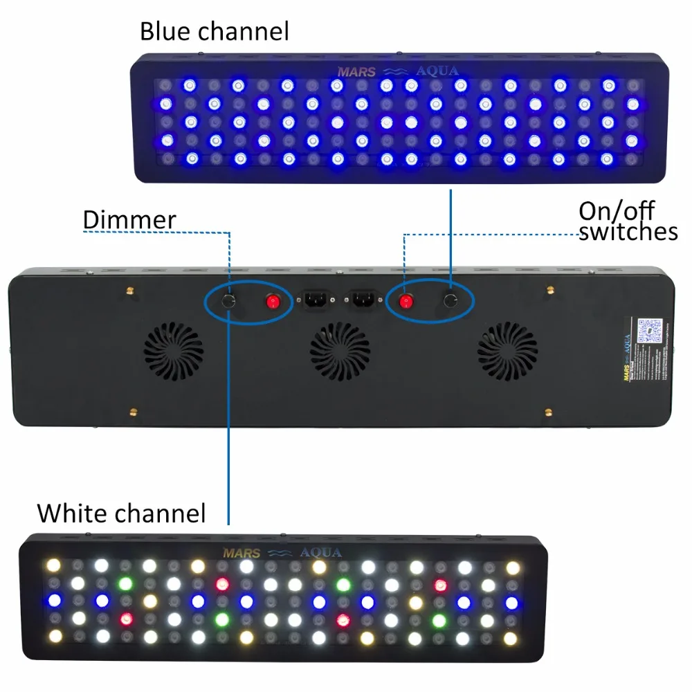 Светодиодная лампа для аквариума marshydar 300 W 2 шт.|led aquarium light|aquarium lightled |