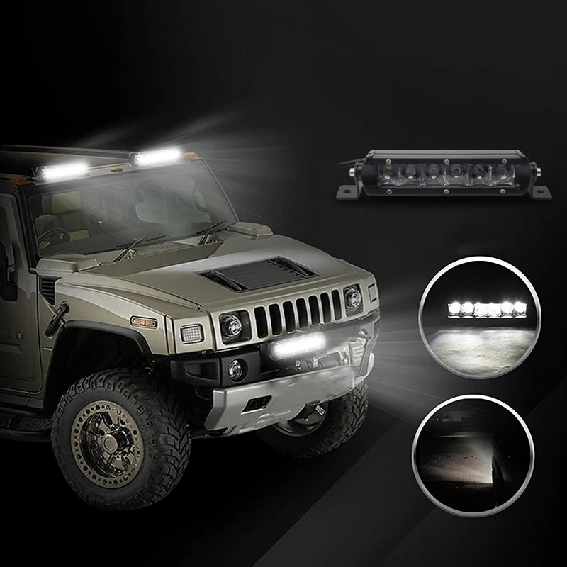 LYKAS 7 'ཚW 11'' 50W Led бар 6000K светодиодный рабочий светильник прожектор для