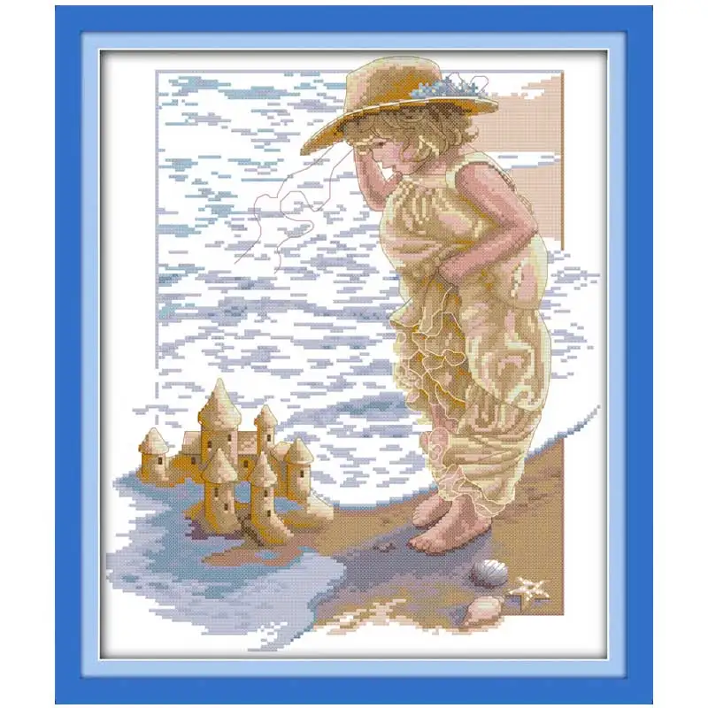 

Dream sand-towers Patterns Counted Cross Stitch 11CT 14CT Cross Stitch Set Wholesale Cross-stitch Kit Embroidery Needlework