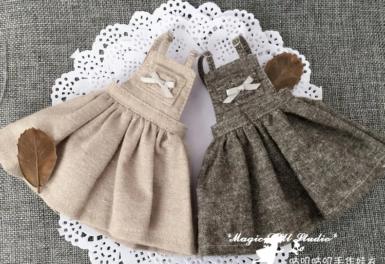 [MG426] Новинка, Neoblythe одежда# Конопляный хлопковый комбинезон для blyth Jerryberry, кукла azone, наряд для оптовой продажи