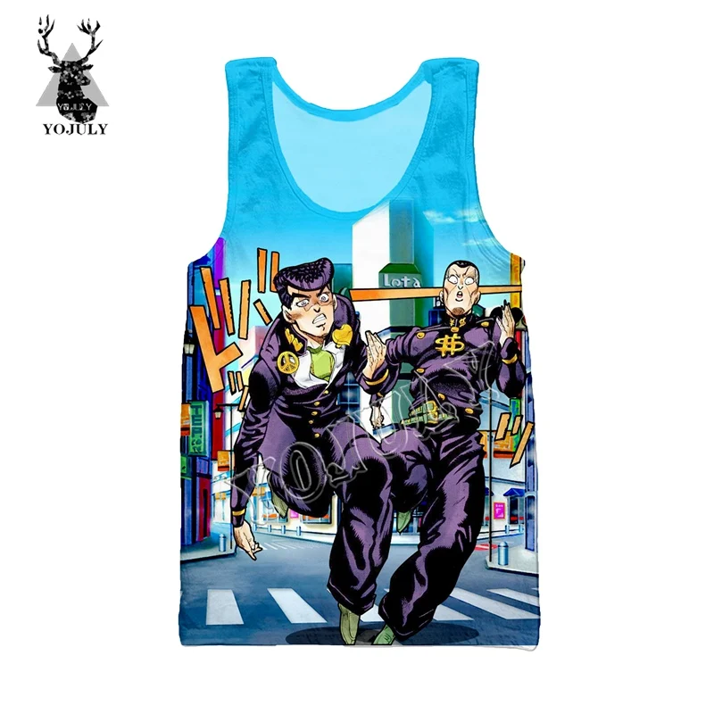 7 YOJULY Summer Unisex sleeveless shirts 3D Print Anime JoJo Bizarre Adventure Men Vest Women Casual Funny Tops Clothing Ve23 - Цвет: 7