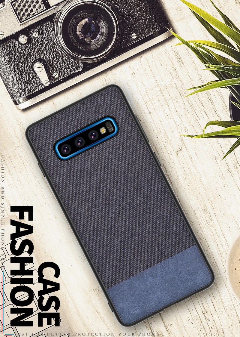 Тканевые Чехлы для samsung S10 S9 S8 Plus края из ТПУ холст задняя крышка для samsung Galaxy Note 8 9 S10e S9 S8 S7 Edge чехол