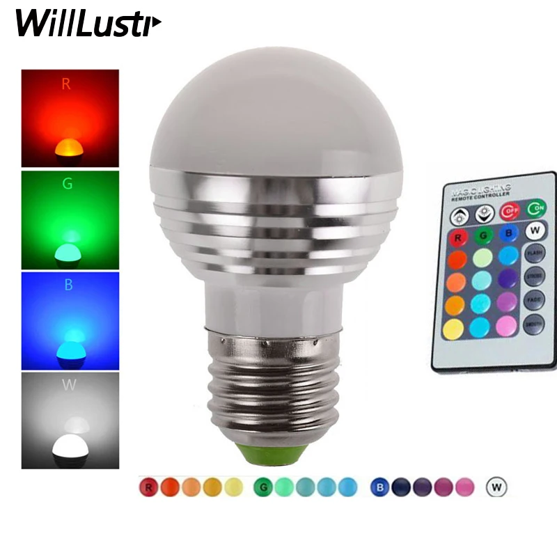 Светодиодный круглый светильник RGB 3 вт 16 цветов 85 265 в|color light led|led lightled color changing |