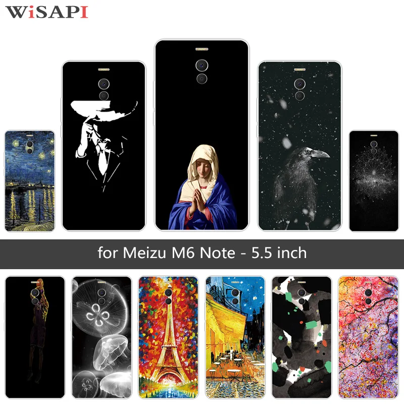 Для Meizu M6 Note Мягкая силиконовая задняя накладка из ТПУ Черный матовый чехол
