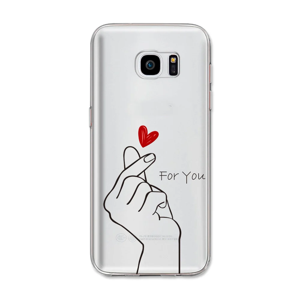 Fencus милые пары поцелуй мультфильм Телефонные Чехлы для Samsung Galaxy S5 S6 S7 край S8 плюс