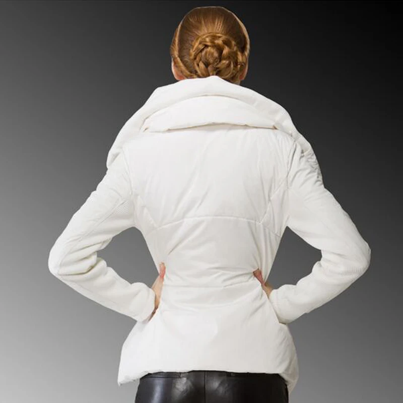 Высокое качество 2018 Новая модная зимняя куртка Женские Белые парки с гусиным
