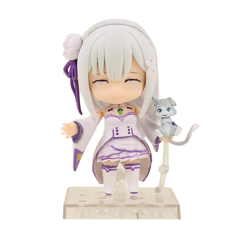 Высота каблука 10 см версии аниме Re: жизнь в другой мир от нуля Nendoroid 751# рисунок Emilia фигурка из ПВХ, Коллекционная модель
