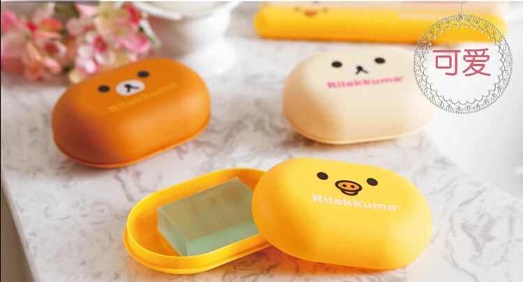 Бесплатная доставка кауаий рилакума и желтый куриный мыльница для ванной