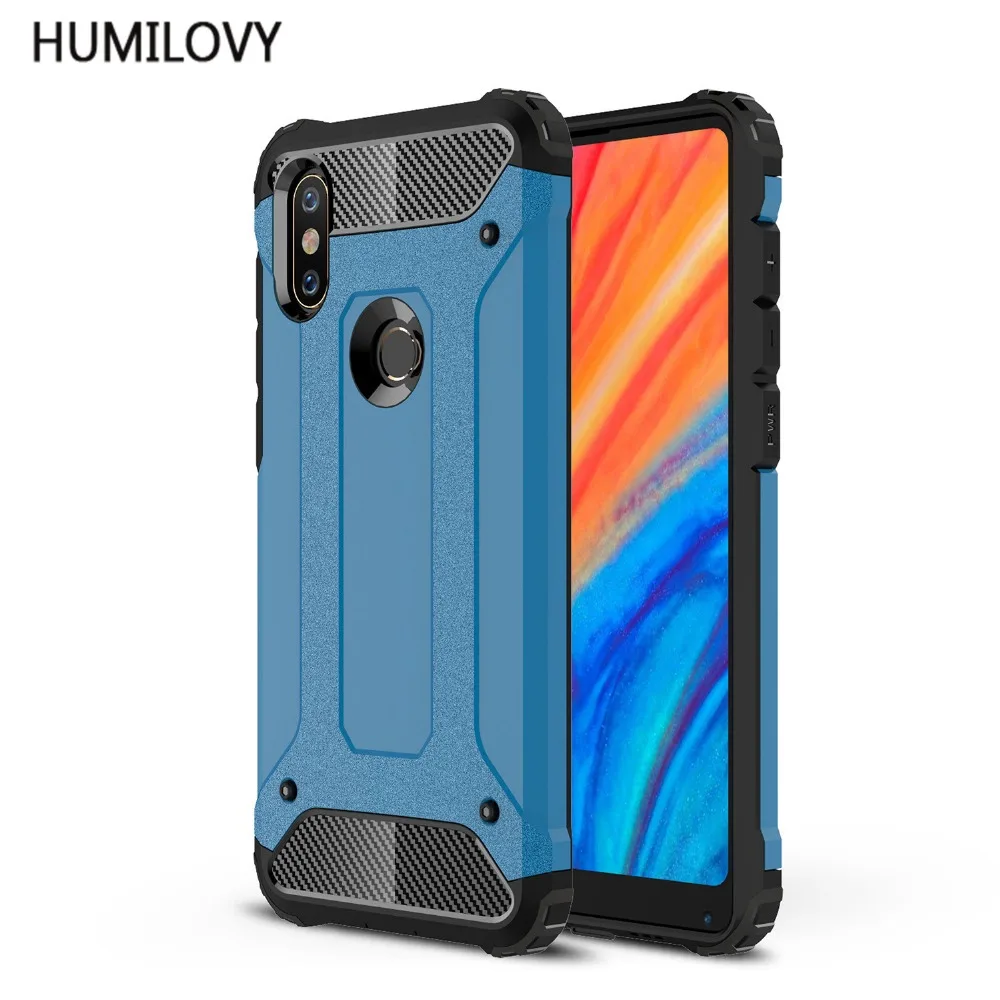 Для xiaomi Mi mix 2s Чехол mix2s задняя крышка Тяжелая Броня тонкая Жесткая Резиновая
