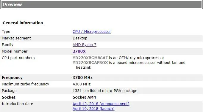 Новый процессор amd ryzen 7 2700X cpu 3 ГГц Восьмиядерный 16-резьбовой 105 Вт TDP processador разъем