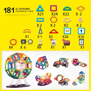181 piece CL-20/100 шт. магнитные дизайнерские игрушки для детей, развивающие Пластиковые Креативные кирпичи, Обучающие строительные блоки, Звездные войны, инопланетянин - Цвет: 181 piece