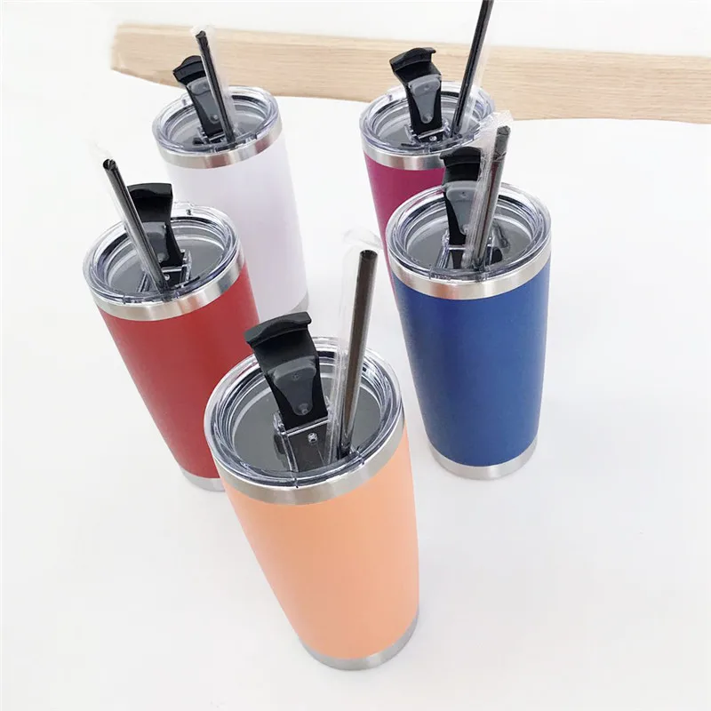 10 шт./лот 20oz Нержавеющая сталь стакан для пива чашка с уплотнительные крышки бокалы для вина кружка с двойными стенками Вакуумная чашка-термос-бутылка