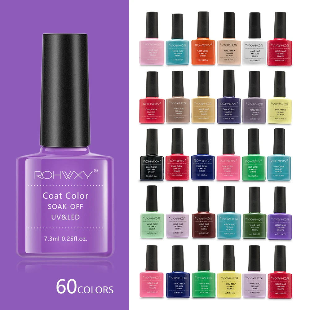 Профессиональный 60 цветов лак для ногтей использования со светодиодной и УФ