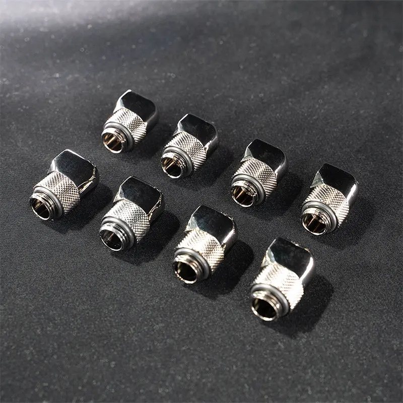 Bykski B-RD90-X, многофункциональные аксессуары Медь 90 градусов Поворотный шарнир, компьютер водяное охлаждение аксессуары - Цвет лезвия: silver