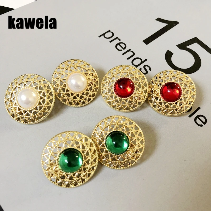 

Filigree Three Colors Opal Dot Sweet Party Clip Earring Grid Round No Ear Holes