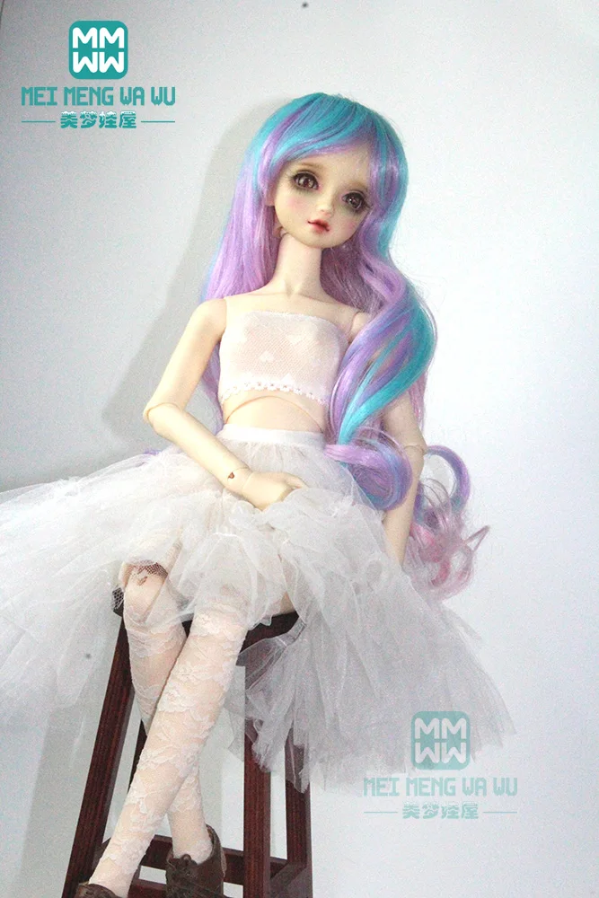 Парики для кукол 1/3 1/4 1/6 BJD/SD радужные большие волнистые кудрявые волосы 001|hair for