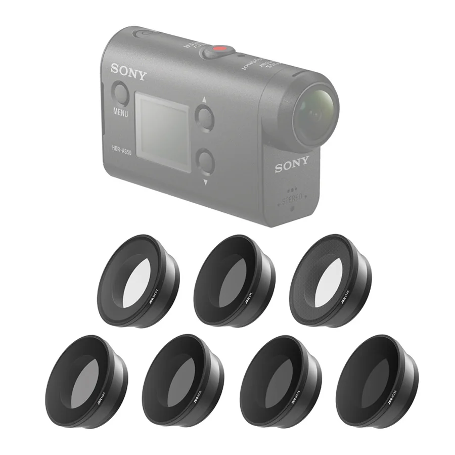 УФ ND4 ND8 CPL Star Жесткий объектива фильтр для экшн камеры Sony HDR AS50 AS50R AS200V AS100V X1000V X1000VR