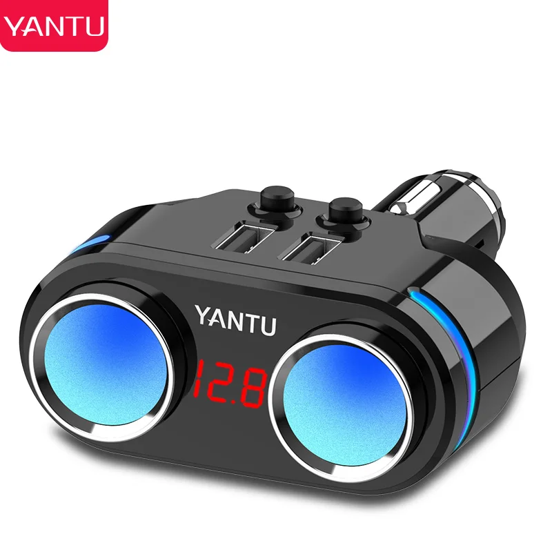 YANTU 12 V 24 автомобильный прикуриватель зарядное устройство разветвитель двойной usb