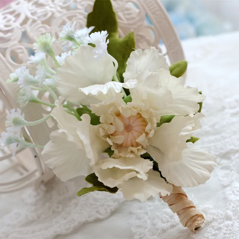 5 видов цветов ручной работы шелковая брошь с искусственным цветком бутоньерка