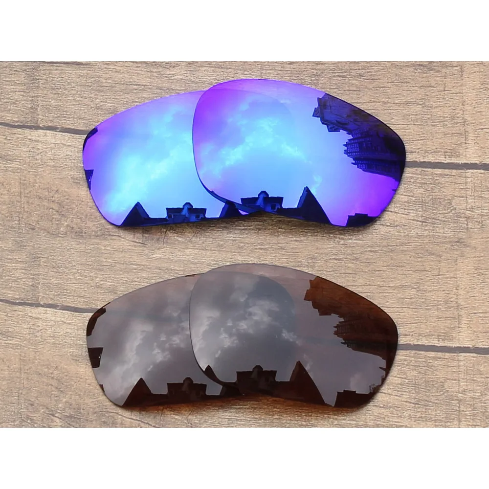 

Vonxyz 2 Pairs Ice Mirror & Bronze Brown Polarized Replacement Lenses for-Oakley Jawbone Frame