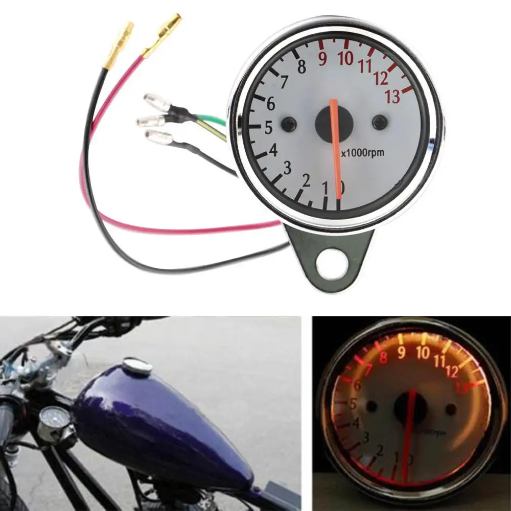 Универсальный мотоцикл двойной одометр спидометр + 13000RPM Тахометр измеритель