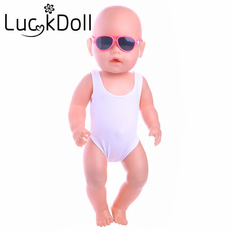 LUCKDOLL эллиптической формы солнцезащитные очки подходят 18 дюймов Американский 43 см детская кукла одежда аксессуары, игрушки для девочек, поколение, подарок на день рождения