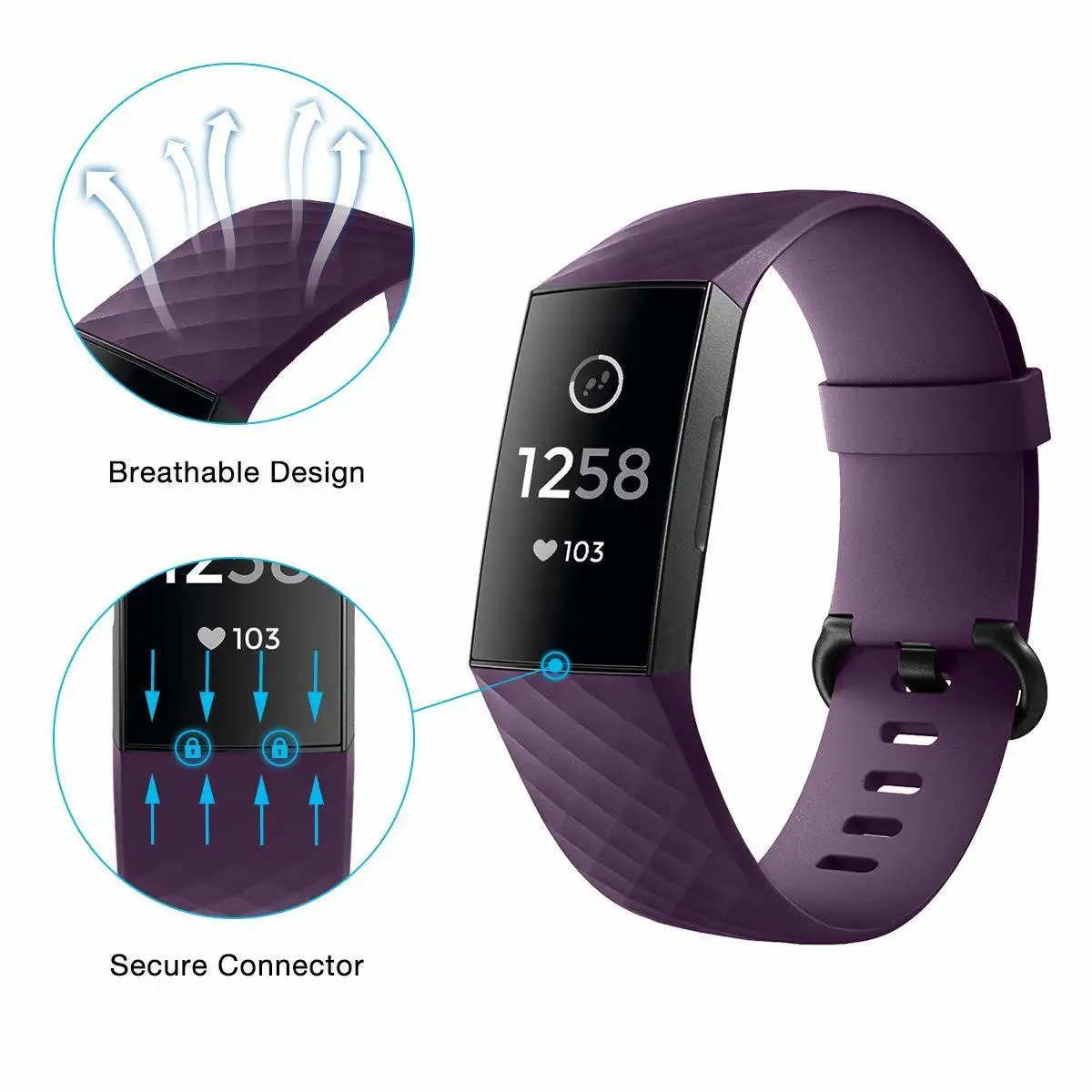 Duszake силиконовый сменный водонепроницаемый ремешок для Fitbit Charge 3 ремешок браслет аксессуары браслет для Fitbit Charge 3 Band