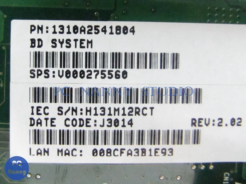 PCNANNY for TOSHIBA Satellite C855 Laptop Mainboard Motherboard V000275560 HM76 Chipset | Компьютеры и офис
