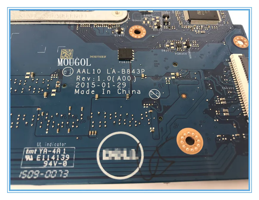 CN-0R53XF R53XF для Dell 5458 5558 Материнская плата ноутбука AAL10 LA-B843P REV: 1 0 (A00) I5-4210U