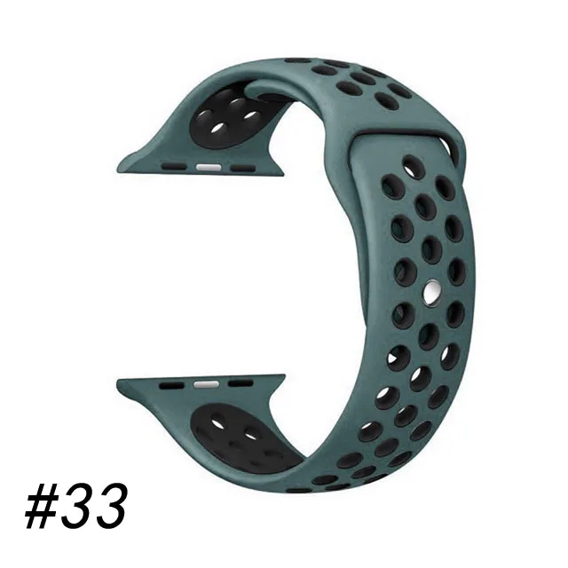 Мягкие часы ремешок для apple watch, ремешок 42 мм 44 браслет наручных часов iwatch, 4 заменить ремешок для часов аpple 4/3/2 40 мм 38 мм браслет ремешок для часов - Цвет ремешка: Cyan black