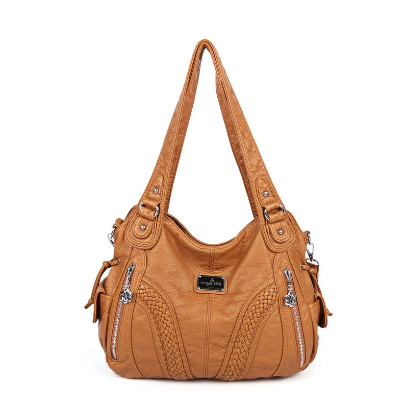 Light brown Европа и Америка женская сумка из искусственной кожи Однотонная одежда Для женщин Сумки различных цветов одного плеча диагональ сумка-седло ZF9645 - Цвет: Light brown