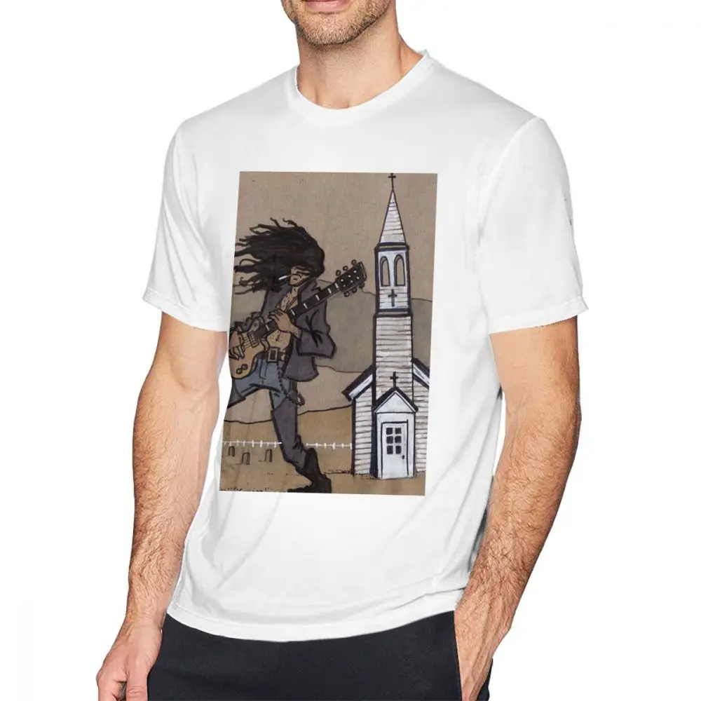 White Футболка guns N Roses, футболка с дождем, 4xl, футболка с коротким рукавом, мужская, забавная, с принтом, Классическая, 100 хлопок, футболка - Цвет: White