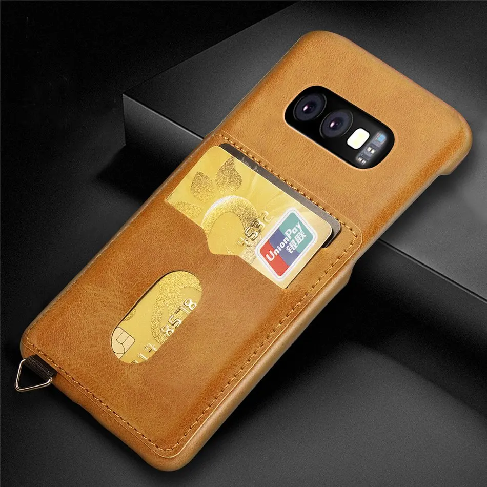 Золотой Чехол для samsung Galaxy S8 S9 S10 Plus S7 Edge чехол задняя крышка для samsung S10 Plus S10e Note 9 8 S7 Edge слот для карт чехол - Цвет: Золотой
