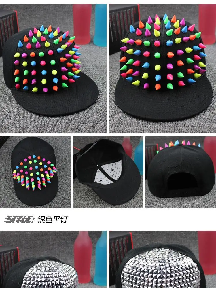 Шипами заклепки ногтей ручной работы змеиной кожи роскошные брендовые Snapback для женщин мужчин белый черный новинка бейсболка Шляпы