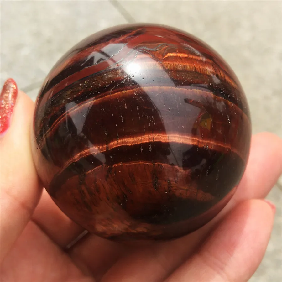 1 шт. естественный камень красный тигровый глаз сфера исцеления кварцевый кристалл полированный шар в качестве подарка минеральные камни.