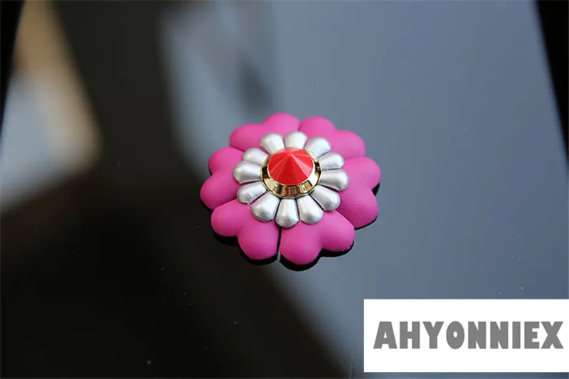 E Бренд AHYONNIEX, 3D обувь, украшенная кожаным цветком, нашивка, ПРИШИТАЯ аппликация, одежда, обувь, сумки, украшение, патч, аксессуары для DIY - Цвет: E