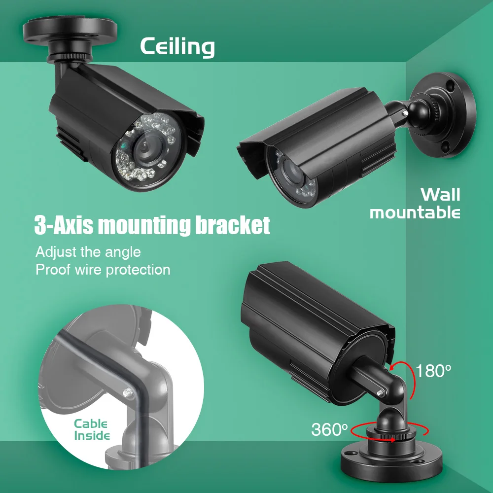 Fuers наружная водонепроницаемая IP66 1200TVL HD мини CCTV камера 20 м IR CUT инфракрасная